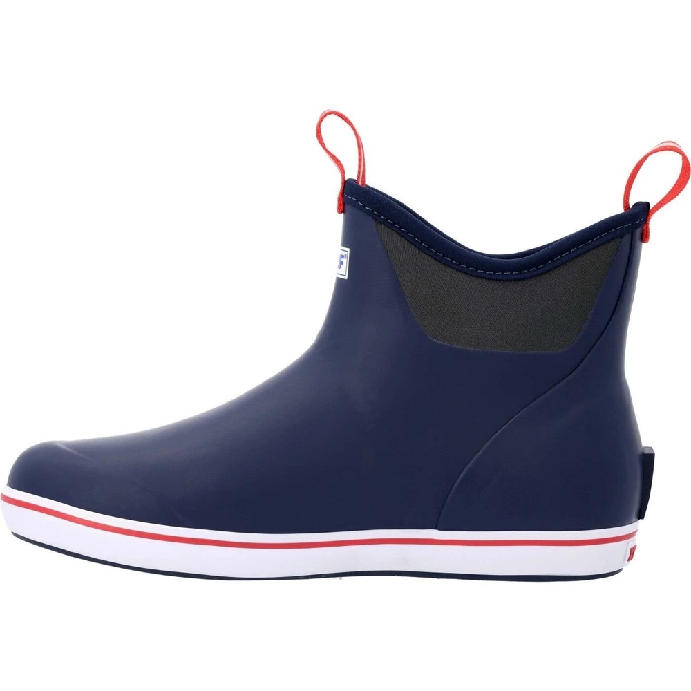 XTRATUF Ankle Deck Boot Mens Size 11 Navy/Red Fishing Boots Waterproof - Picture 2 of 7